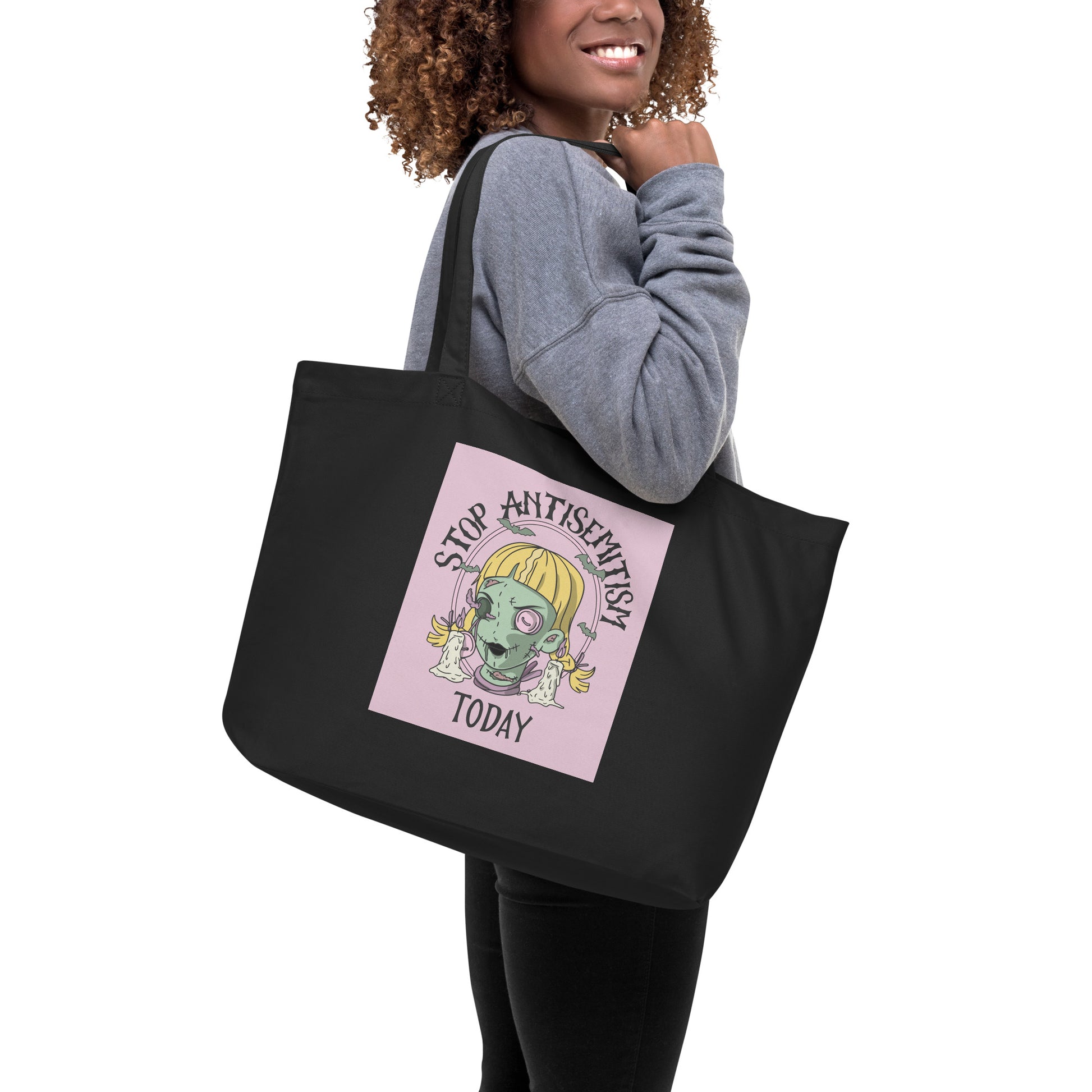 Horror Movie | Antisemitism | Large Organic Tote Bag