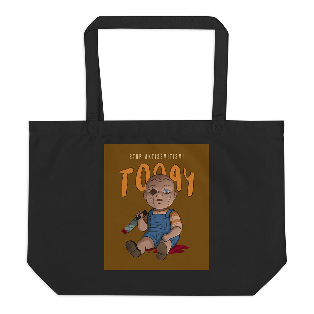 Horror Movie | Antisemitism | Large Organic Tote Bag Jouparty