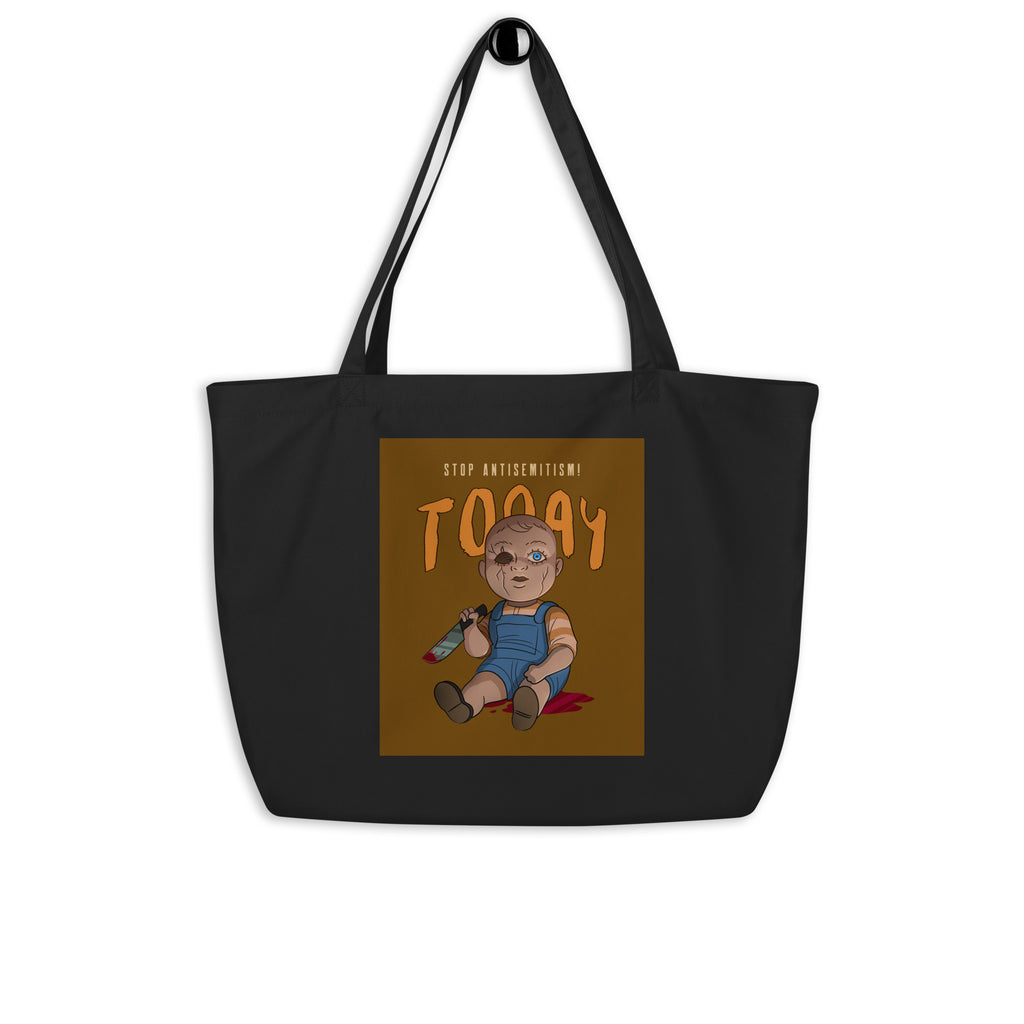 Horror Movie | Antisemitism | Large Organic Tote Bag Jouparty