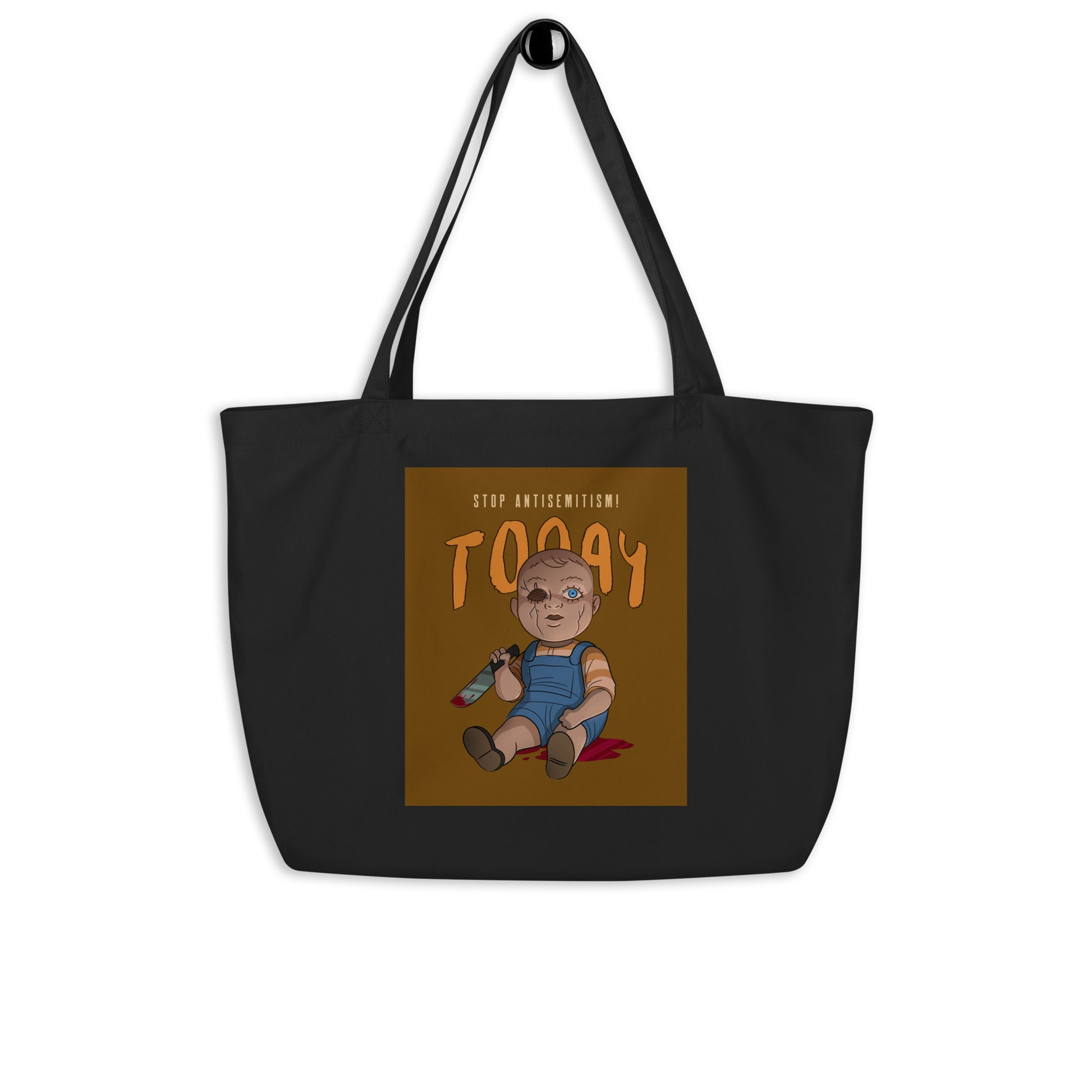 Horror Movie | Antisemitism | Large Organic Tote Bag Jouparty