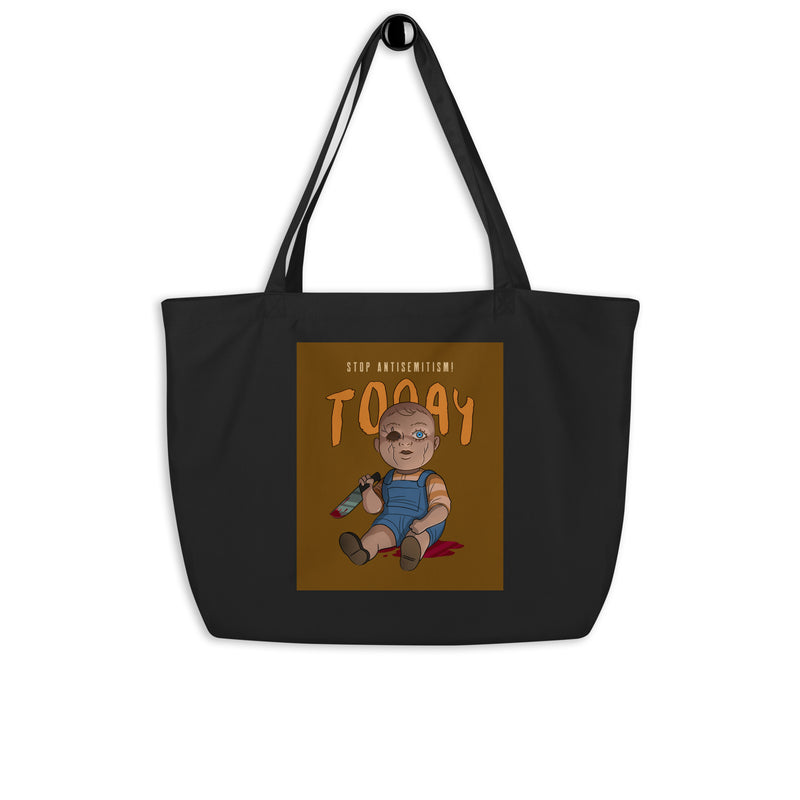 Horror Movie | Antisemitism | Large Organic Tote Bag