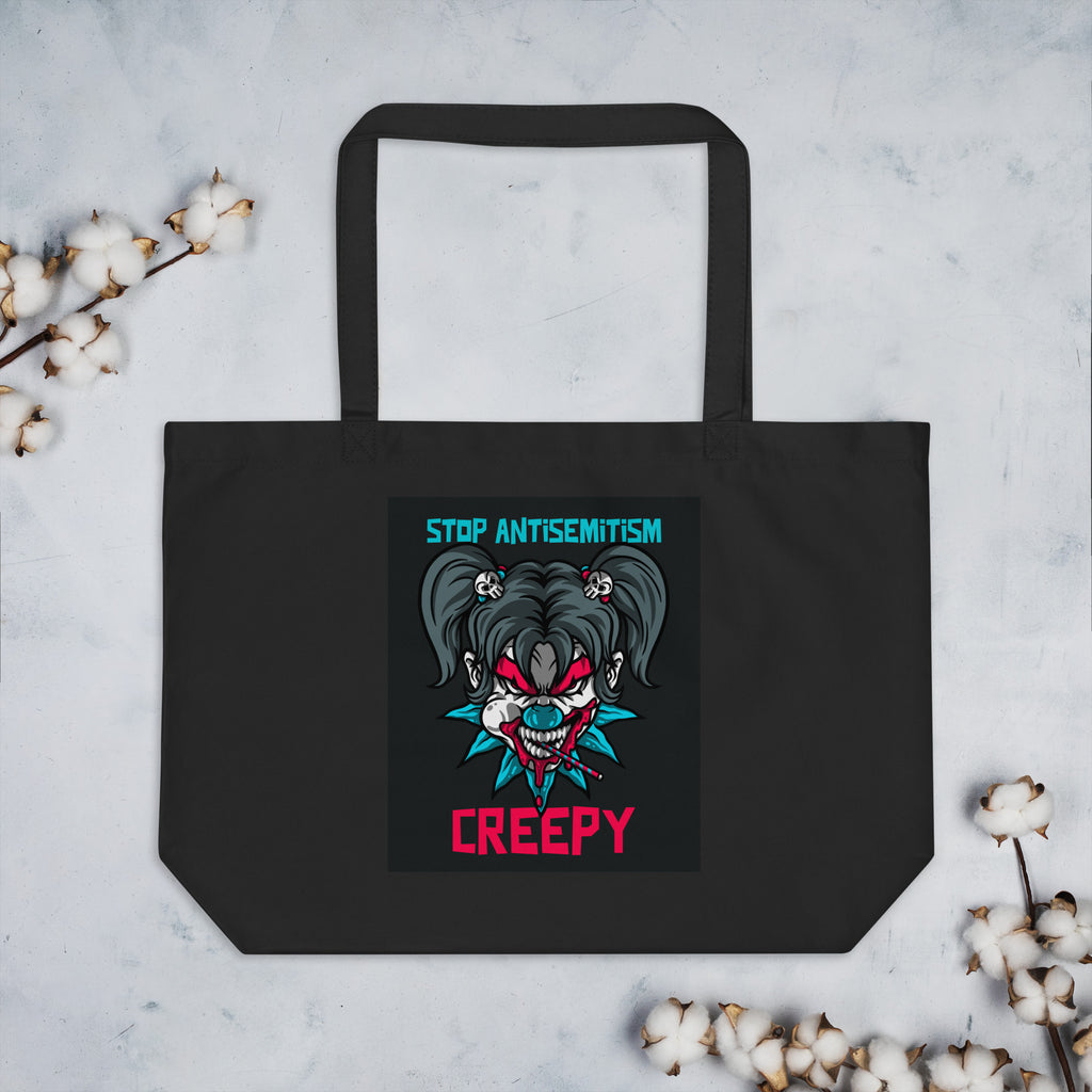 Horror Movie | Antisemitism | Large Organic Tote Bag Jouparty