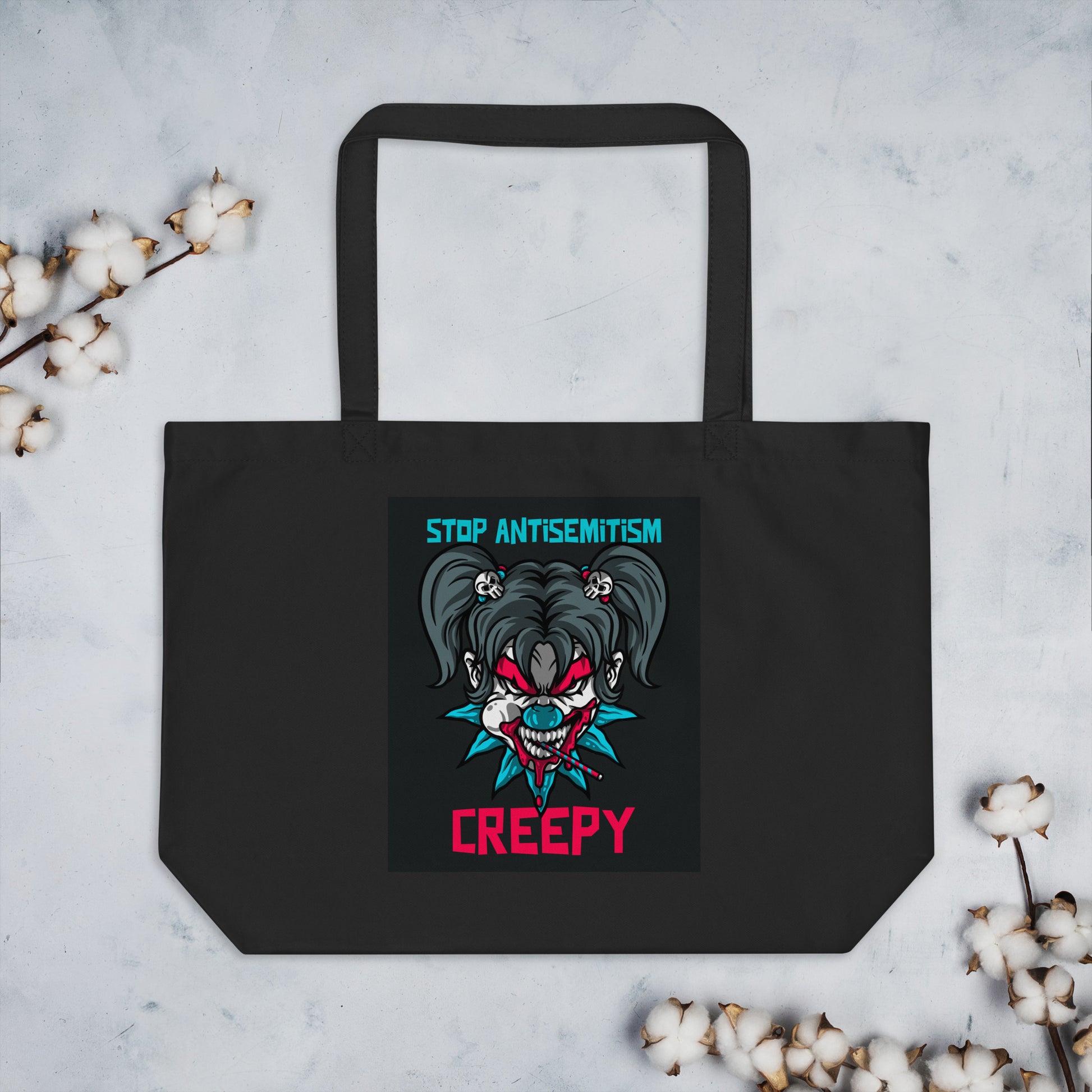 Horror Movie | Antisemitism | Large Organic Tote Bag Jouparty