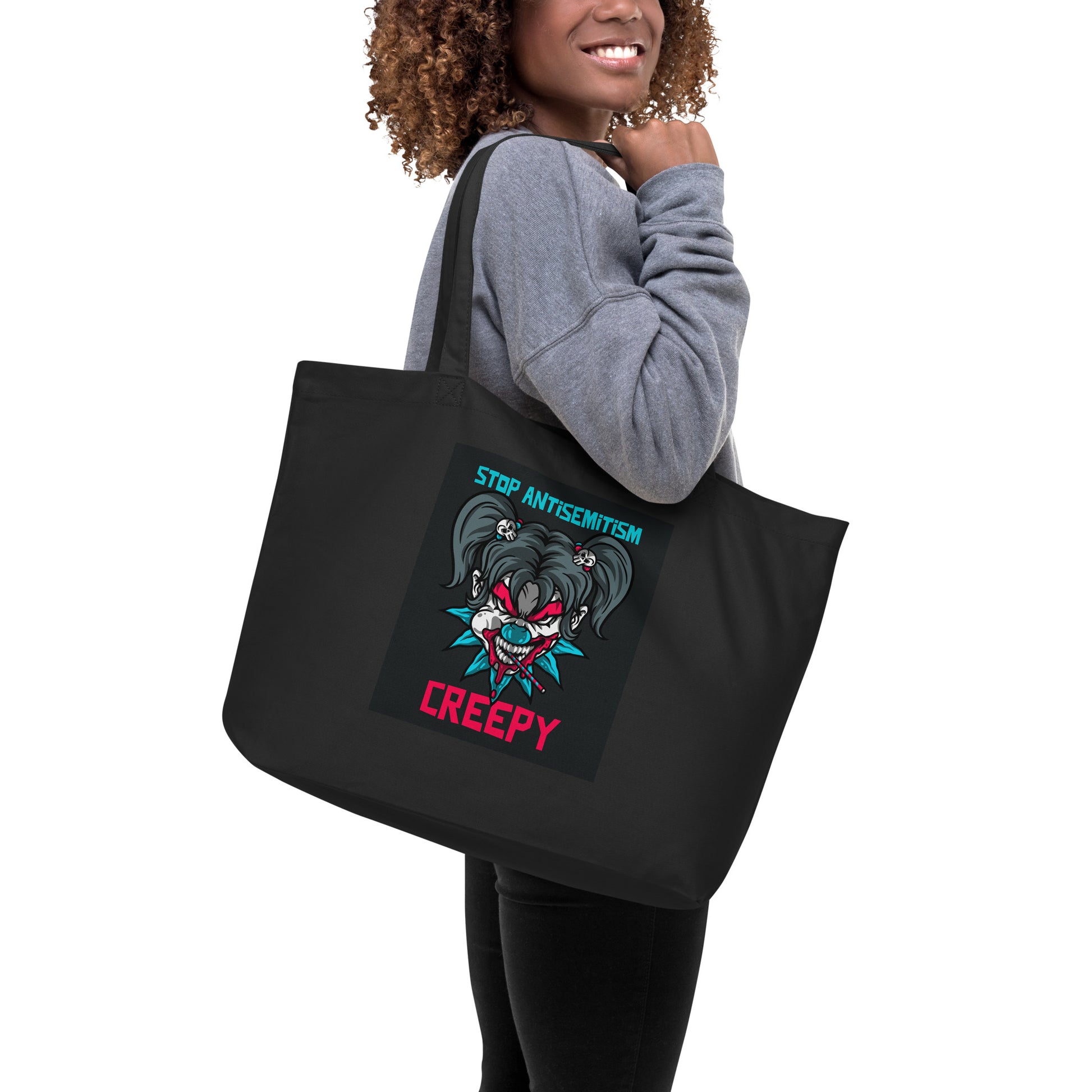 Horror Movie | Antisemitism | Large Organic Tote Bag Jouparty