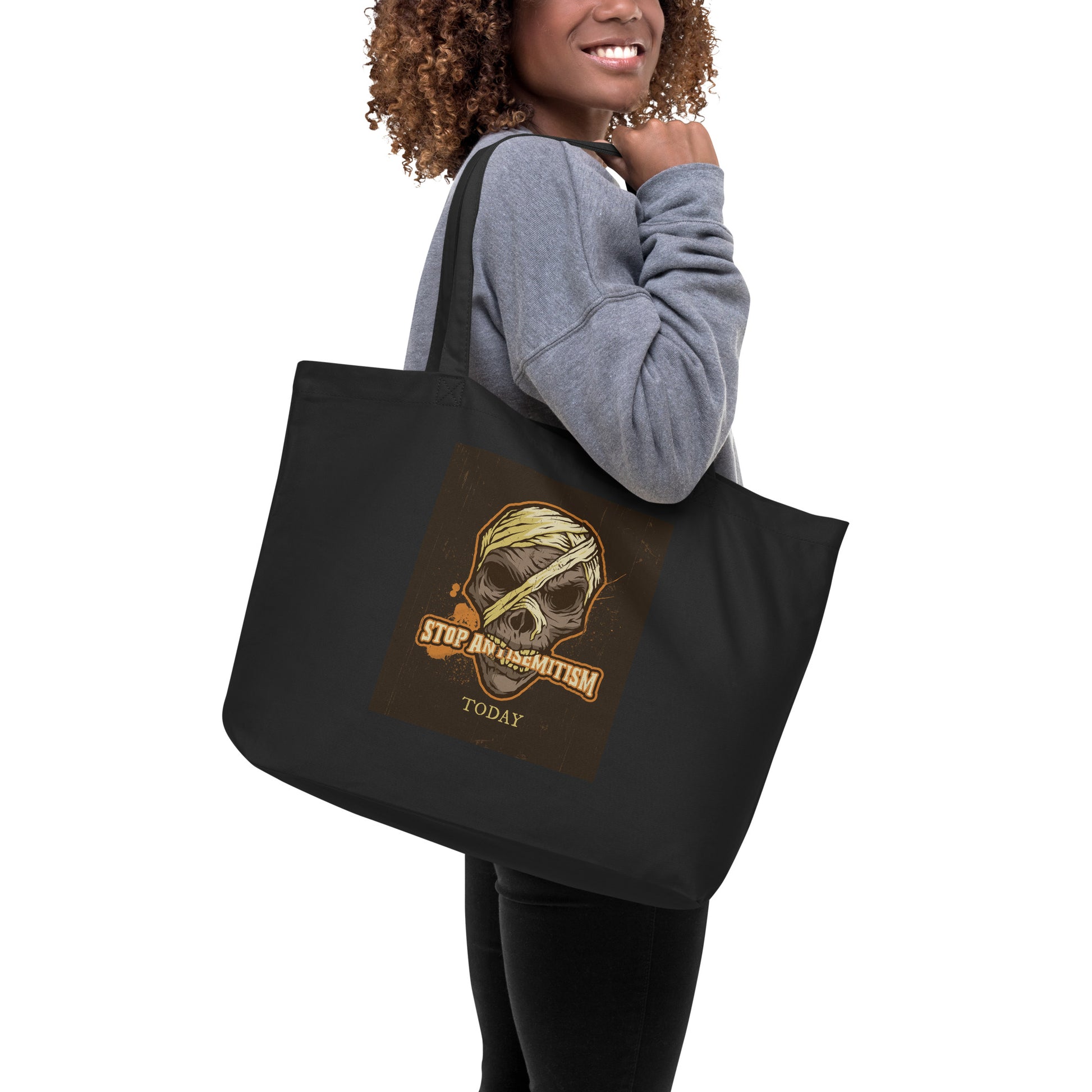 Horror Movie | Antisemitism | Large Organic Tote Bag Jouparty