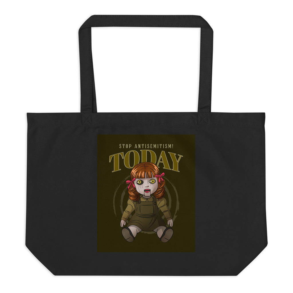 Horror Movie | Antisemitism | Large Organic Tote Bag Jouparty