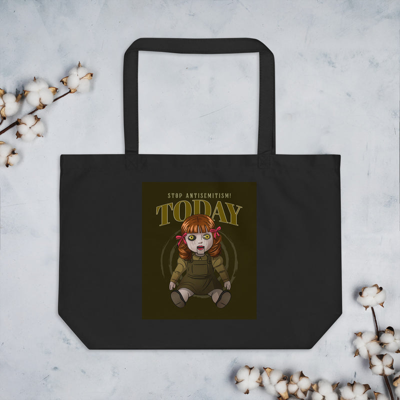 Horror Movie | Antisemitism | Large Organic Tote Bag