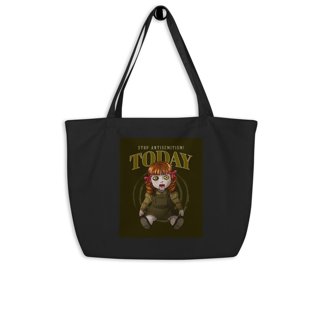 Horror Movie | Antisemitism | Large Organic Tote Bag Jouparty