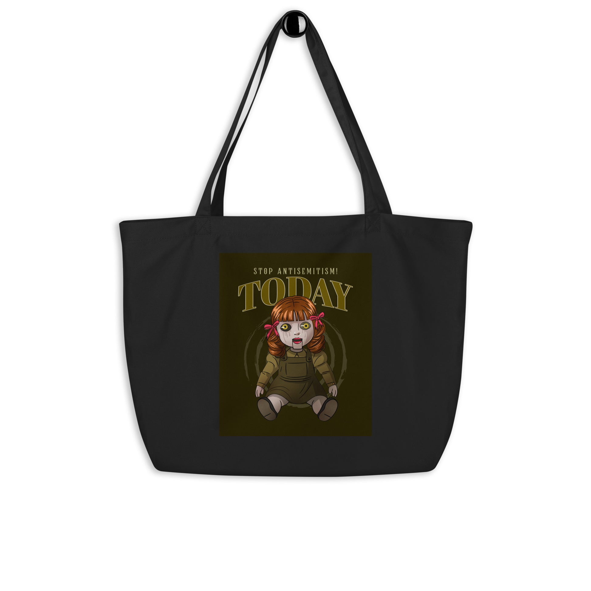 Horror Movie | Antisemitism | Large Organic Tote Bag Jouparty