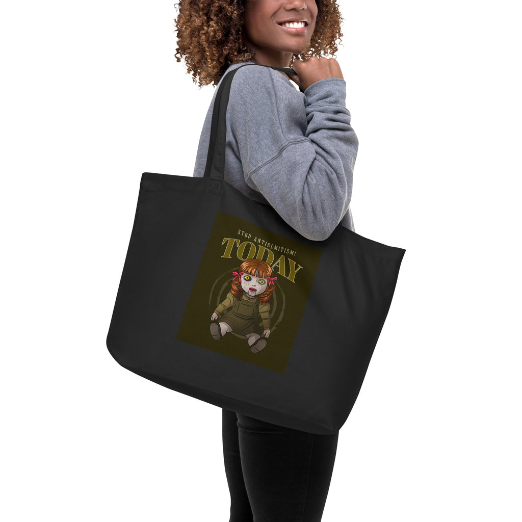 Horror Movie | Antisemitism | Large Organic Tote Bag Jouparty