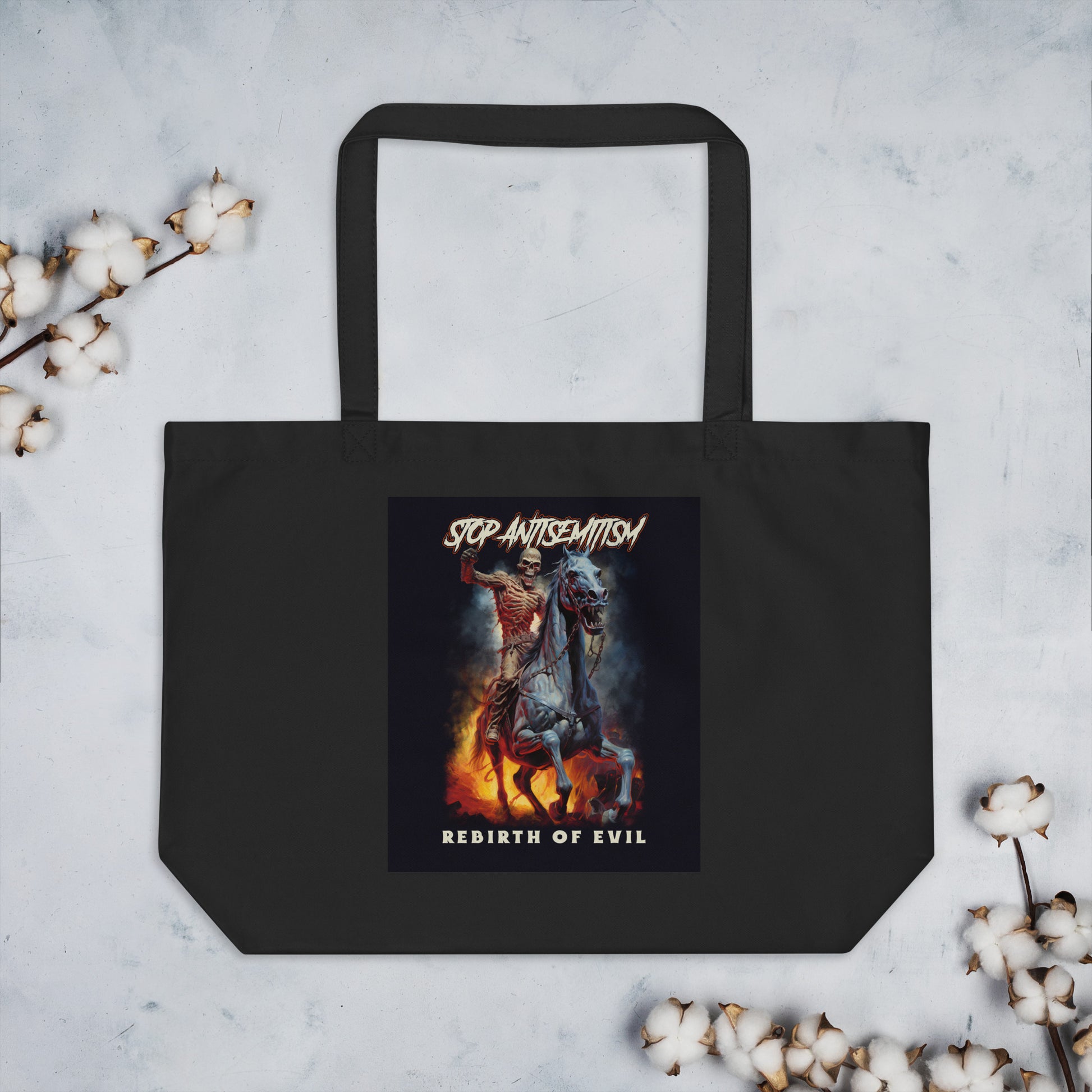 Horror Movie | Antisemitism | Large Organic Tote Bag Jouparty