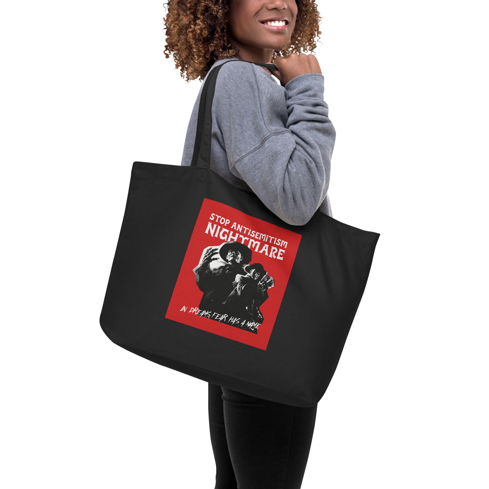 Horror Movie | Antisemitism | Large Organic Tote Bag Jouparty