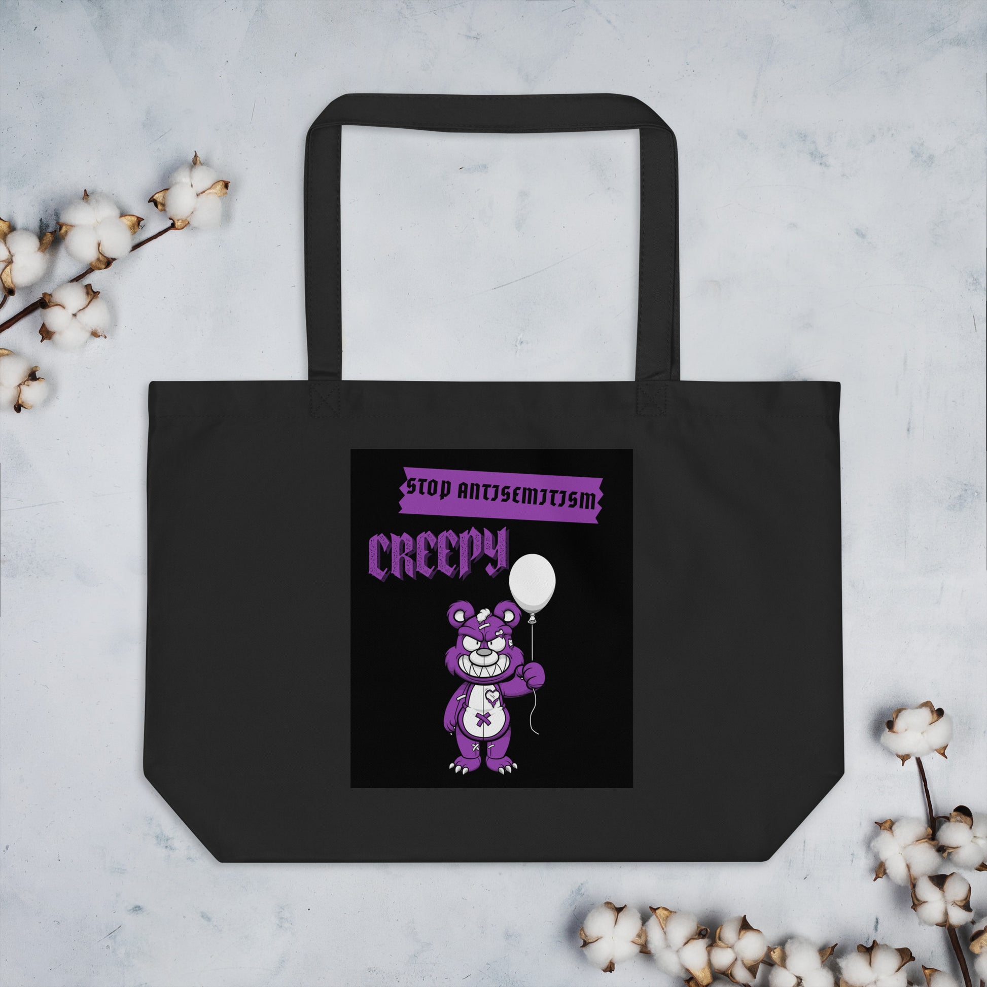 Horror Movie | Antisemitism | Large Organic Tote Bag Jouparty