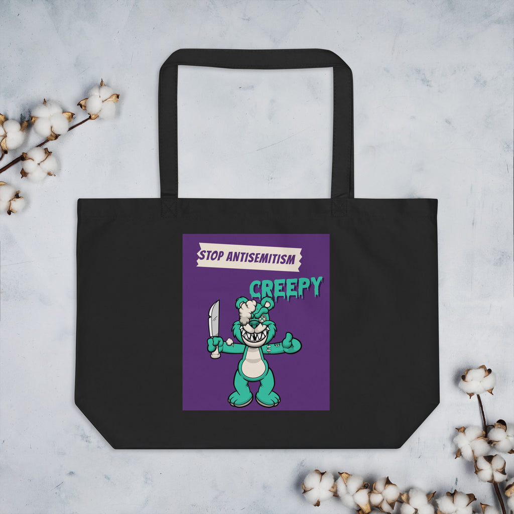 Horror Movie | Antisemitism | Large Organic Tote Bag Jouparty