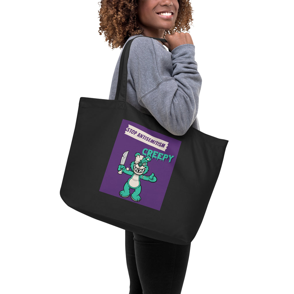Horror Movie | Antisemitism | Large Organic Tote Bag Jouparty