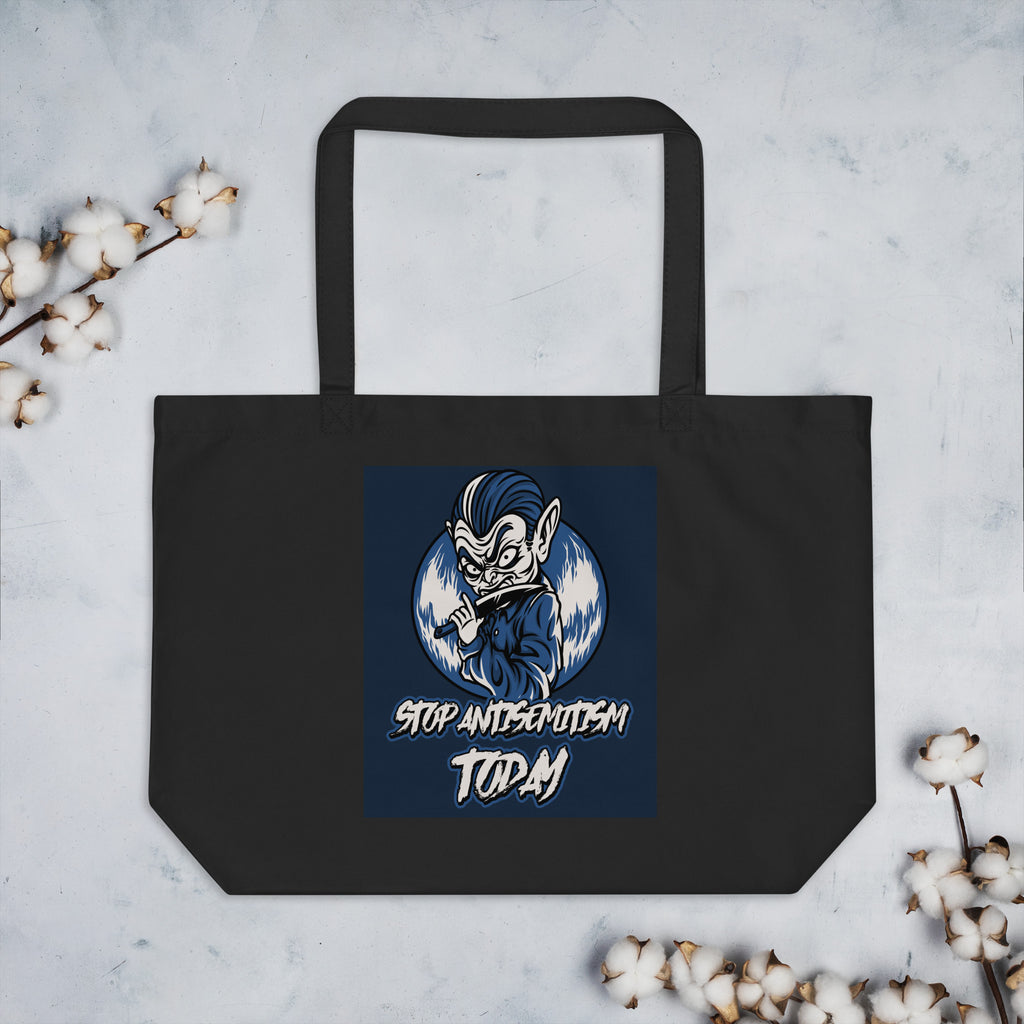 Horror Movie | Antisemitism | Large Organic Tote Bag