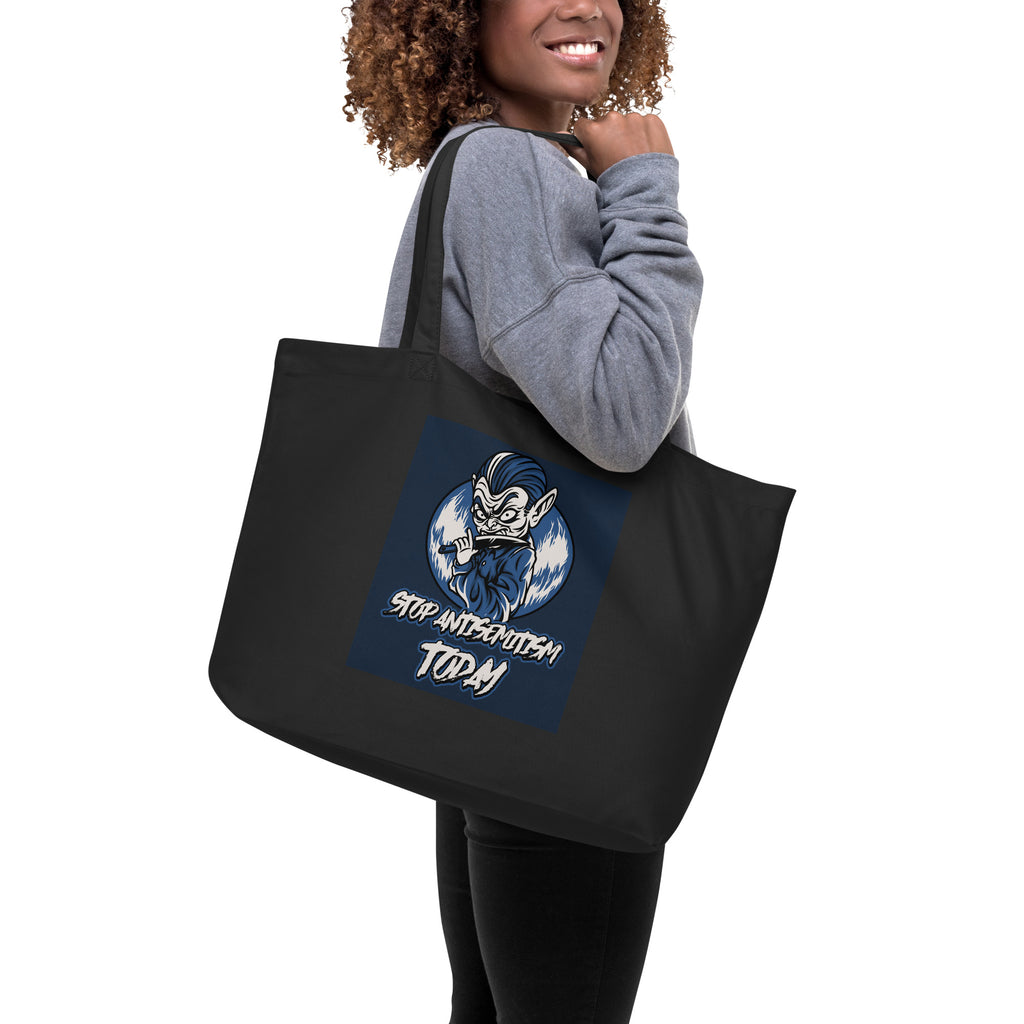 Horror Movie | Antisemitism | Large Organic Tote Bag