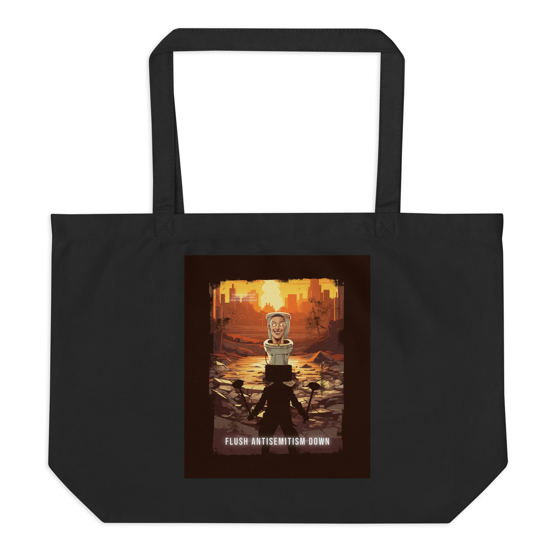 Horror Movie | Antisemitism | Large Organic Tote Bag Jouparty