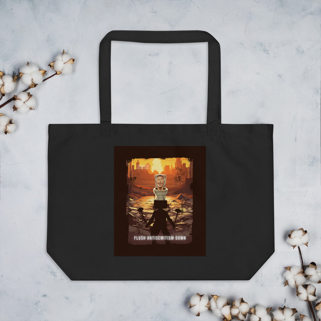 Horror Movie | Antisemitism | Large Organic Tote Bag Jouparty
