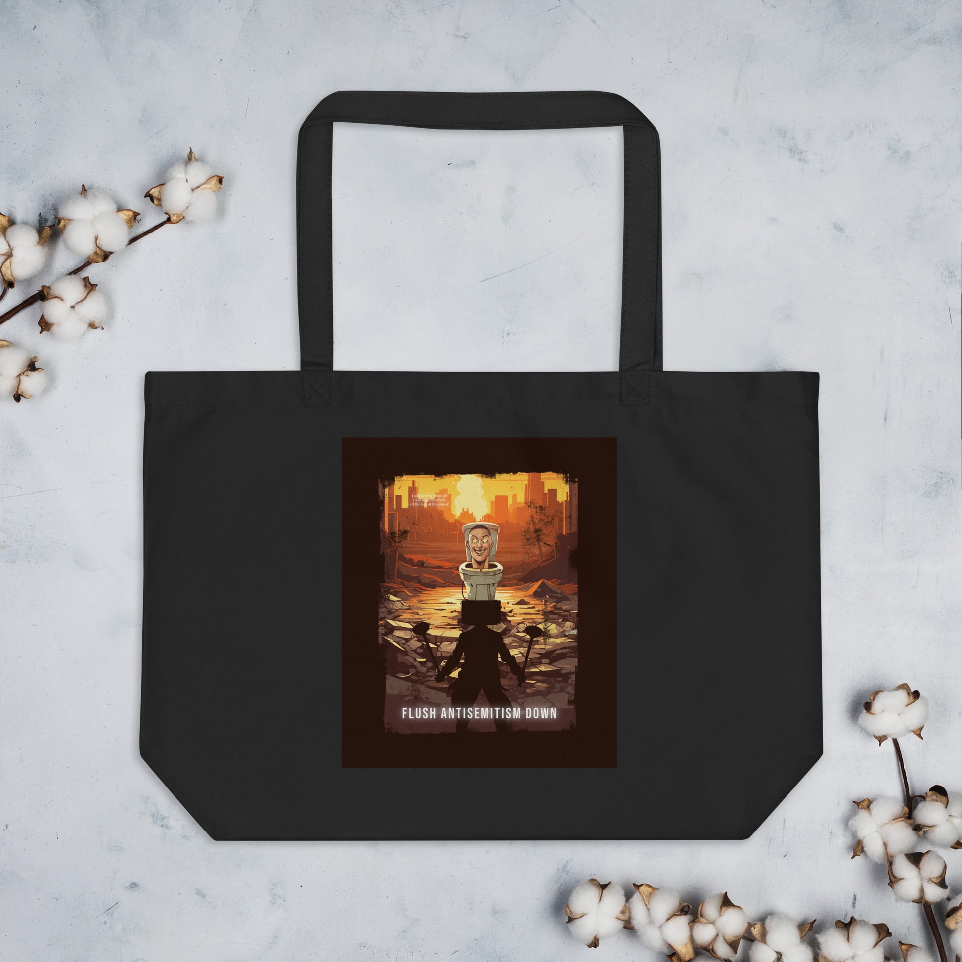 Horror Movie | Antisemitism | Large Organic Tote Bag Jouparty