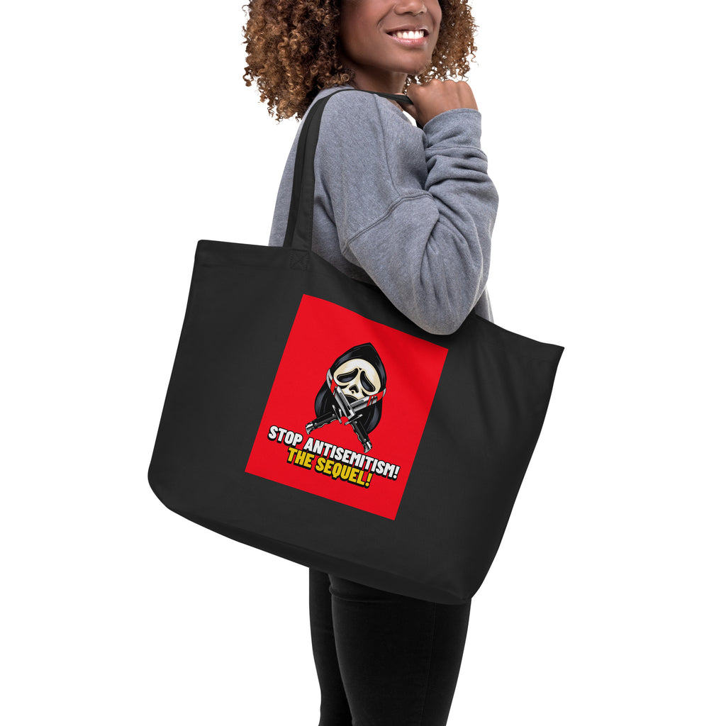 Horror Movie | Antisemitism | Large Organic Tote Bag Jouparty