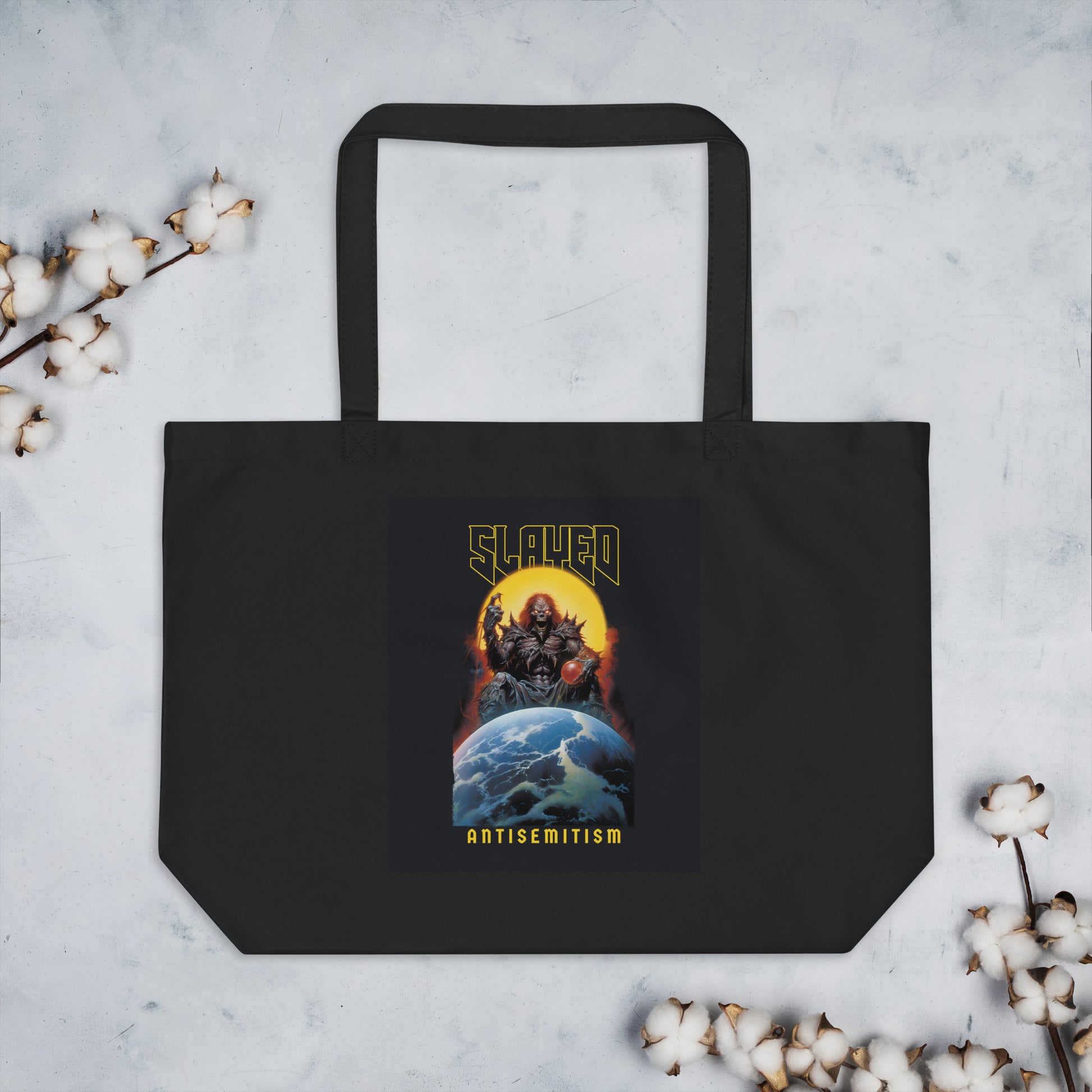 Horror Movie | Antisemitism | Large Organic Tote Bag Jouparty