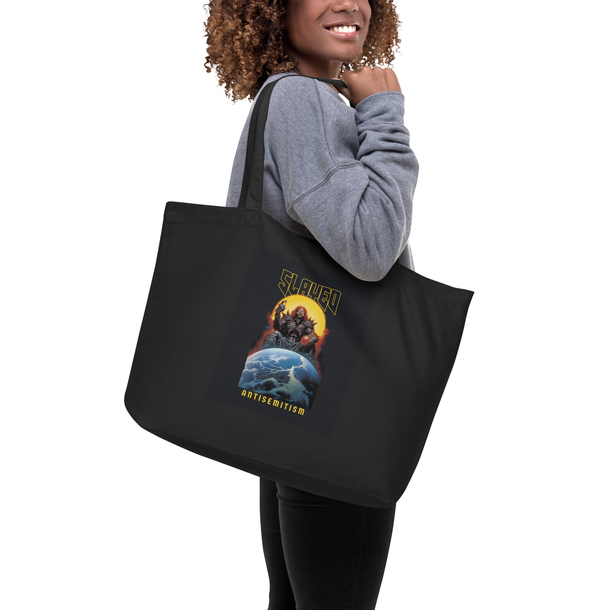 Horror Movie | Antisemitism | Large Organic Tote Bag Jouparty