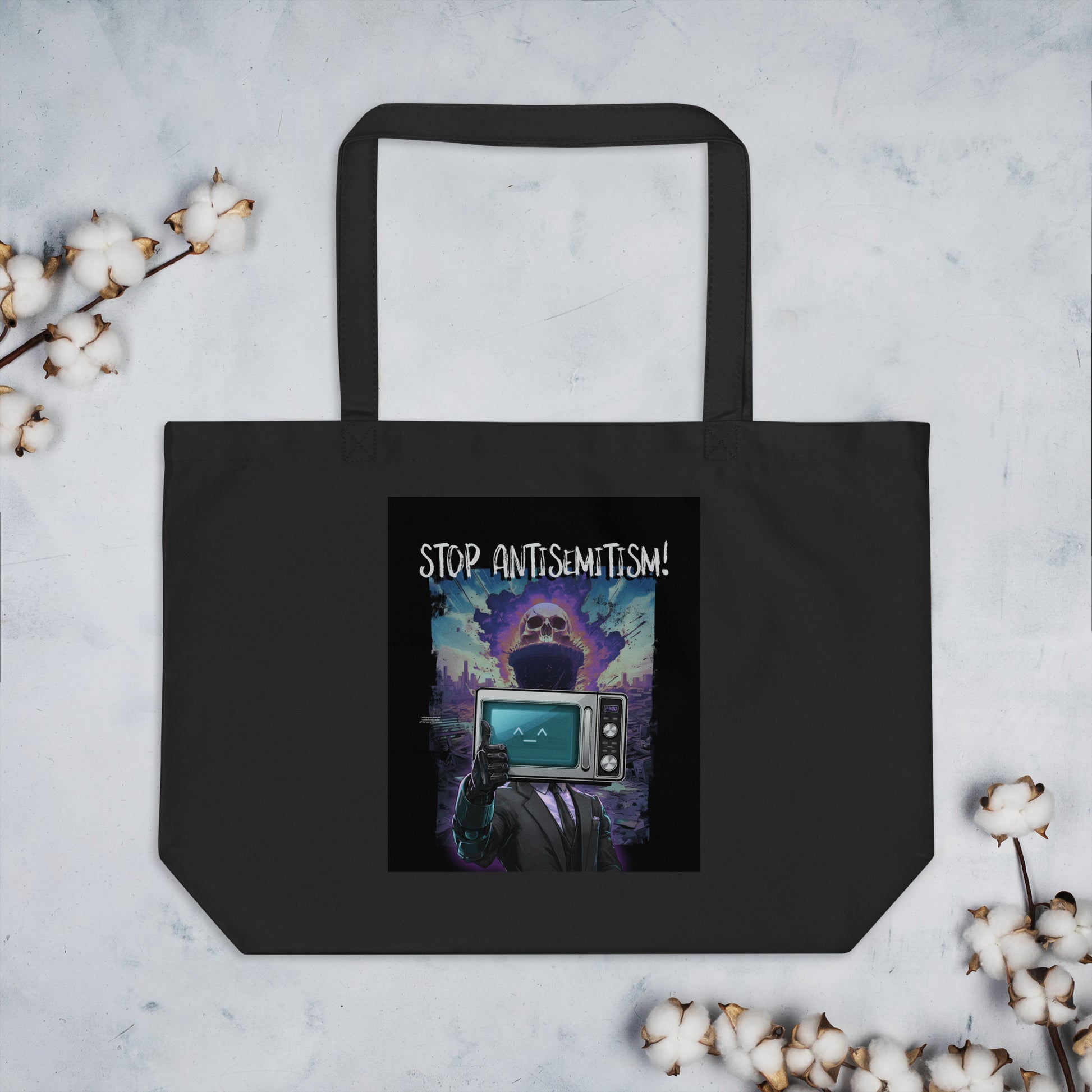 Horror Movie | Antisemitism | Large Organic Tote Bag