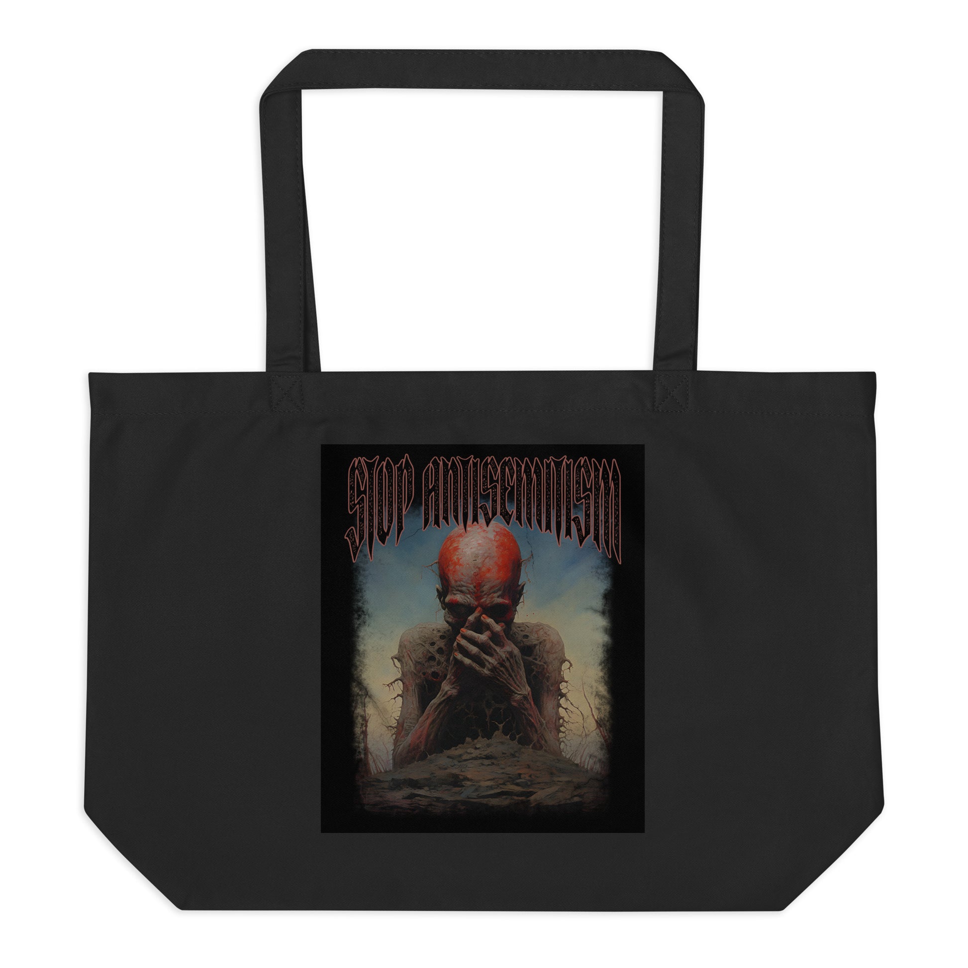 Horror Movie | Antisemitism | Large Organic Tote Bag Jouparty