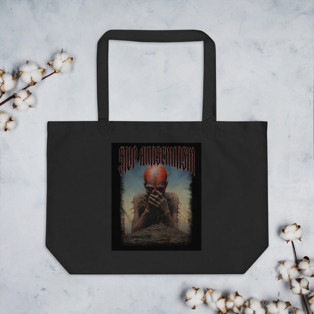 Horror Movie | Antisemitism | Large Organic Tote Bag Jouparty