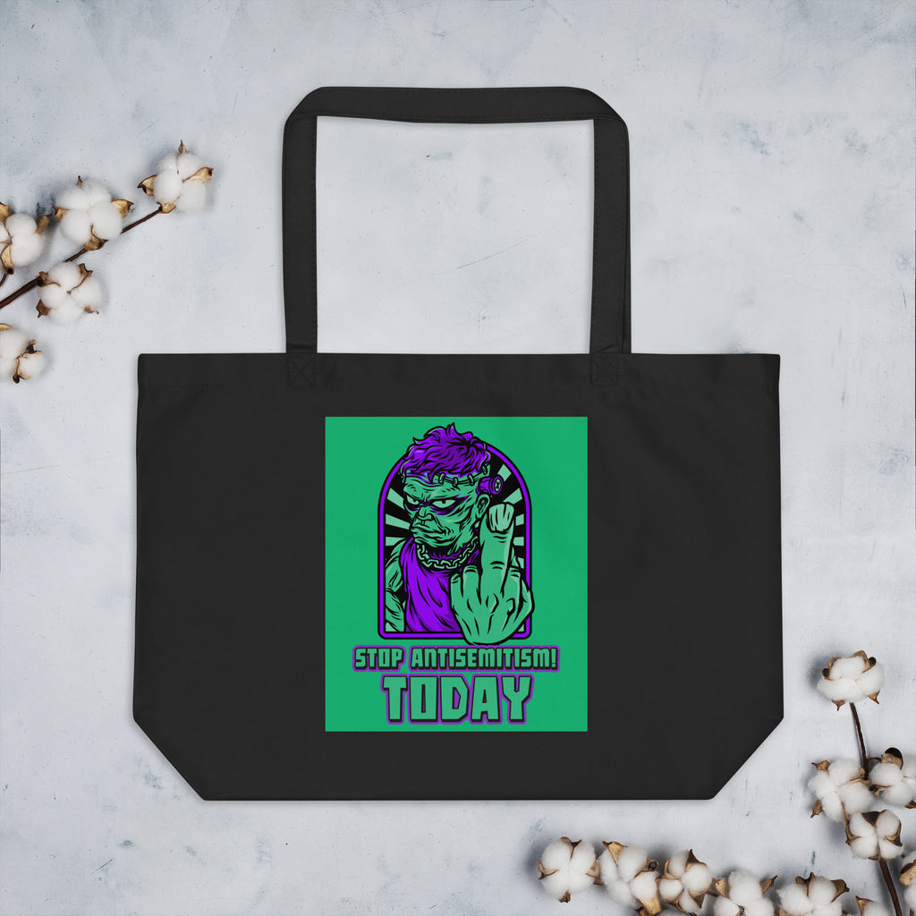 Horror Movie | Antisemitism | Large Organic Tote Bag Jouparty