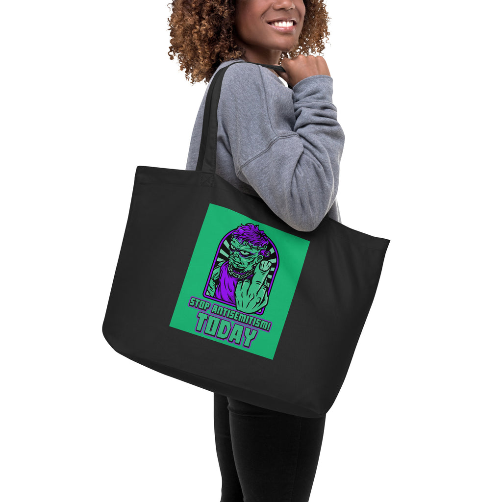 Horror Movie | Antisemitism | Large Organic Tote Bag Jouparty