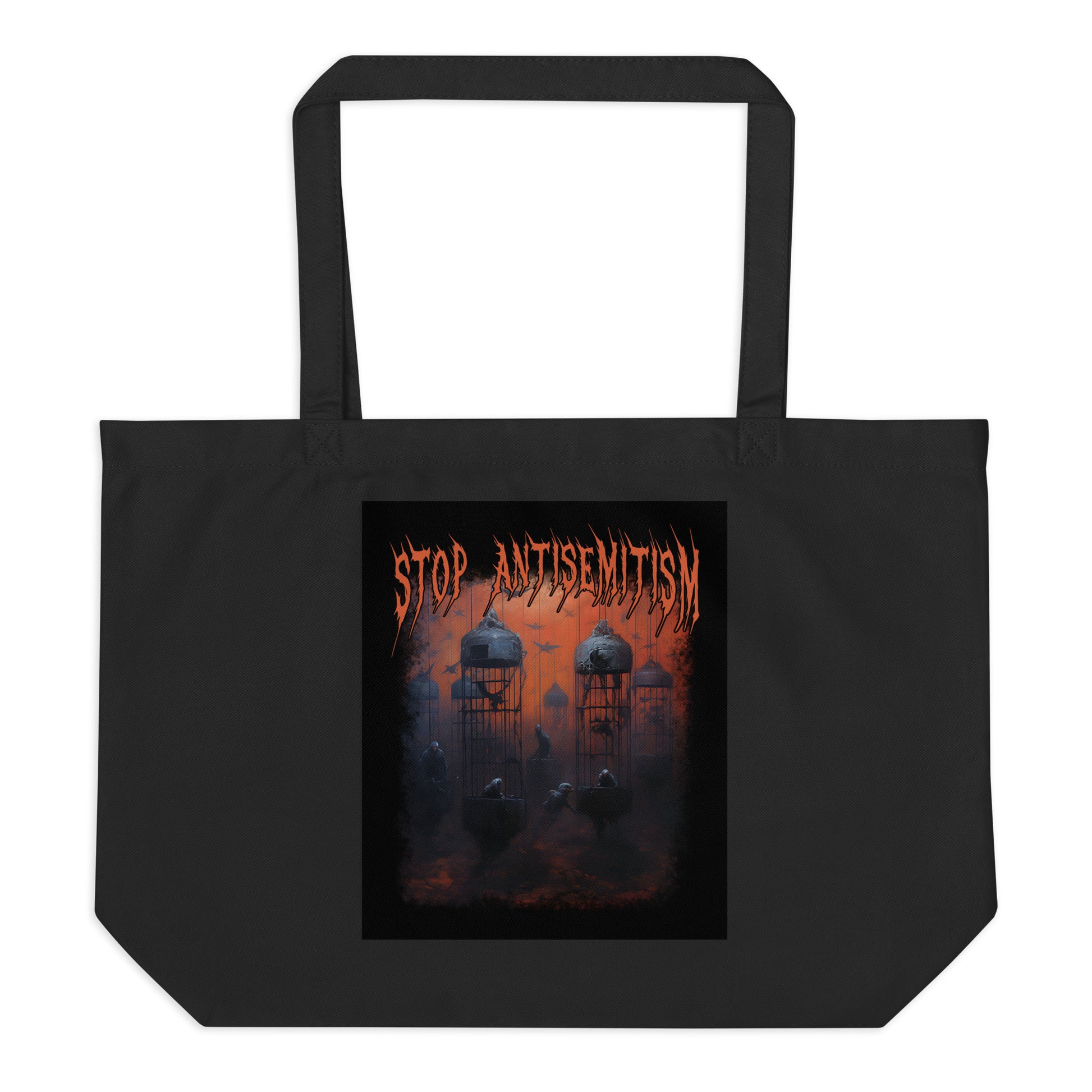 Horror Movie | Antisemitism | Large Organic Tote Bag Jouparty