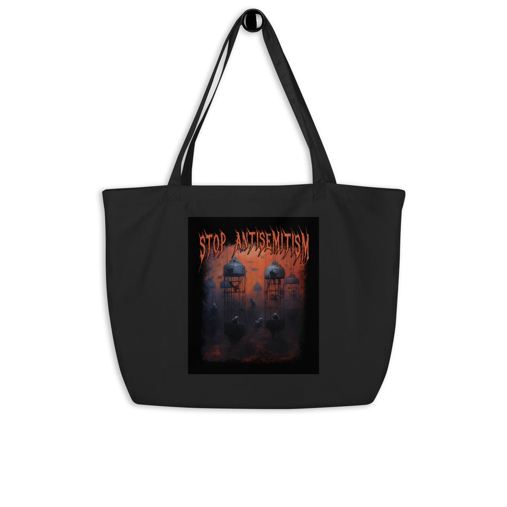 Horror Movie | Antisemitism | Large Organic Tote Bag Jouparty