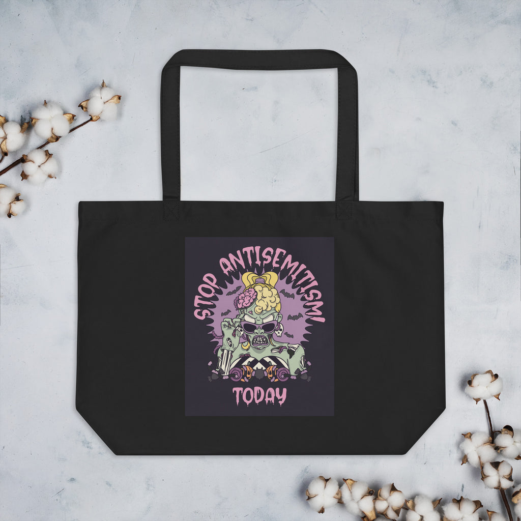 Horror Movie | Antisemitism | Large Organic Tote Bag