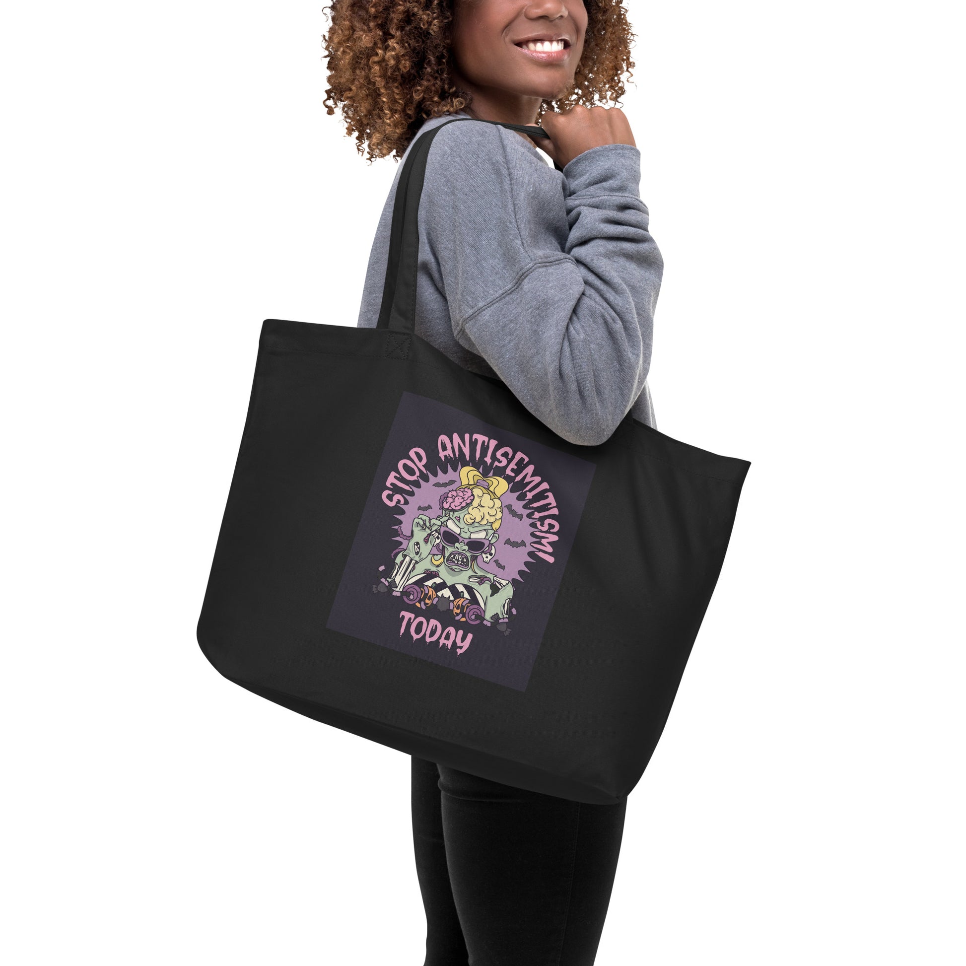 Horror Movie | Antisemitism | Large Organic Tote Bag
