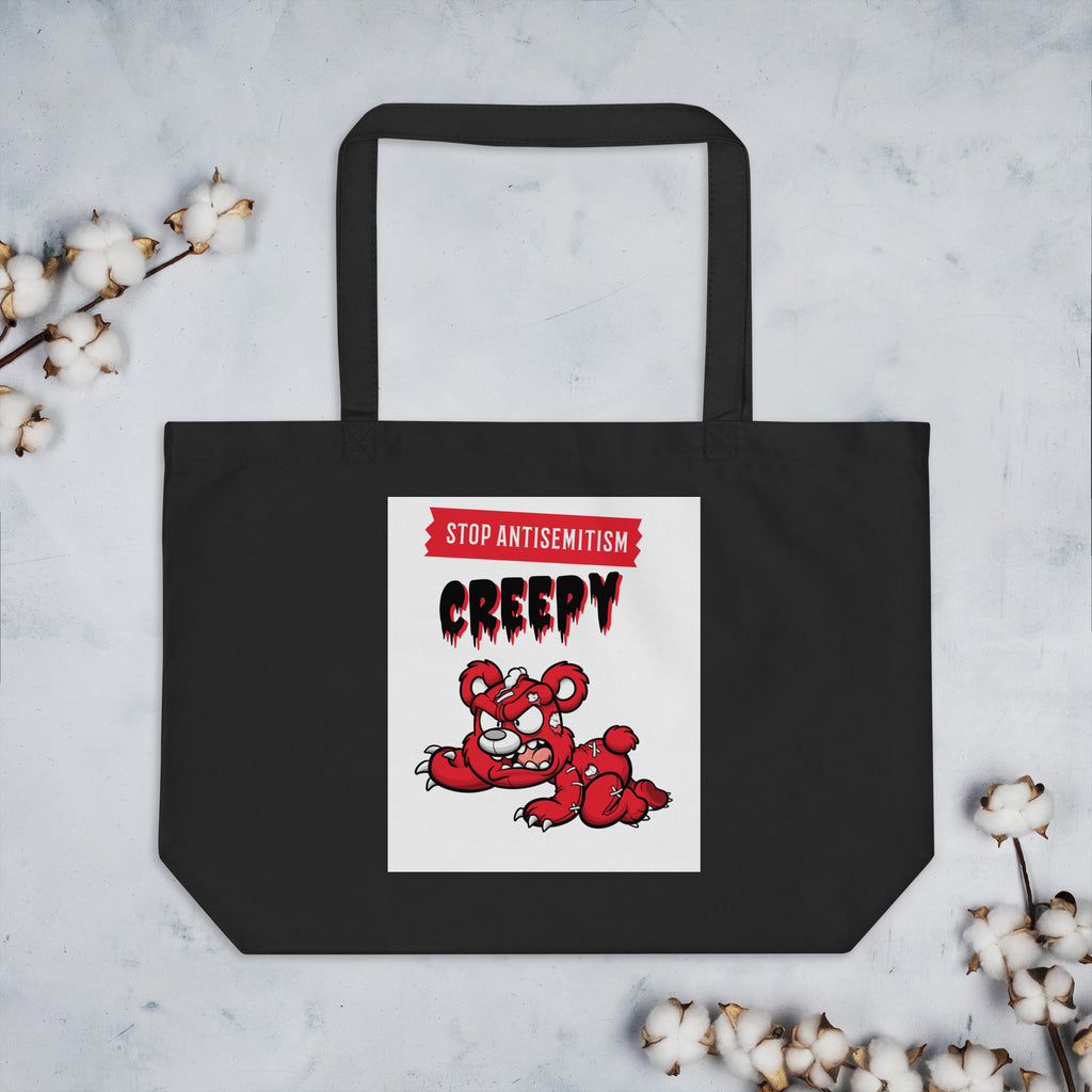Horror Movie | Antisemitism | Large Organic Tote Bag Jouparty