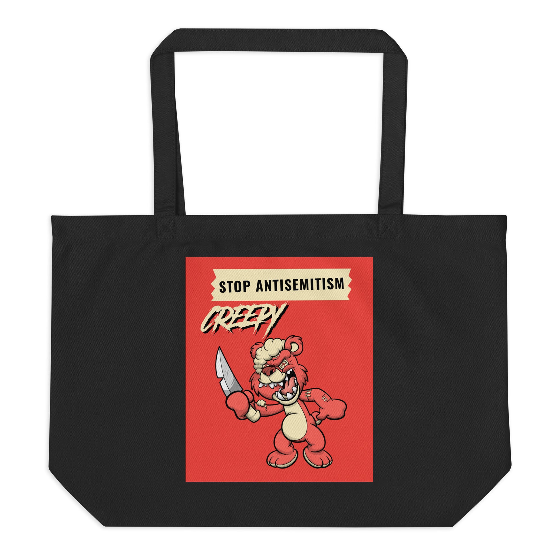 Horror Movie | Antisemitism | Large Organic Tote Bag Jouparty