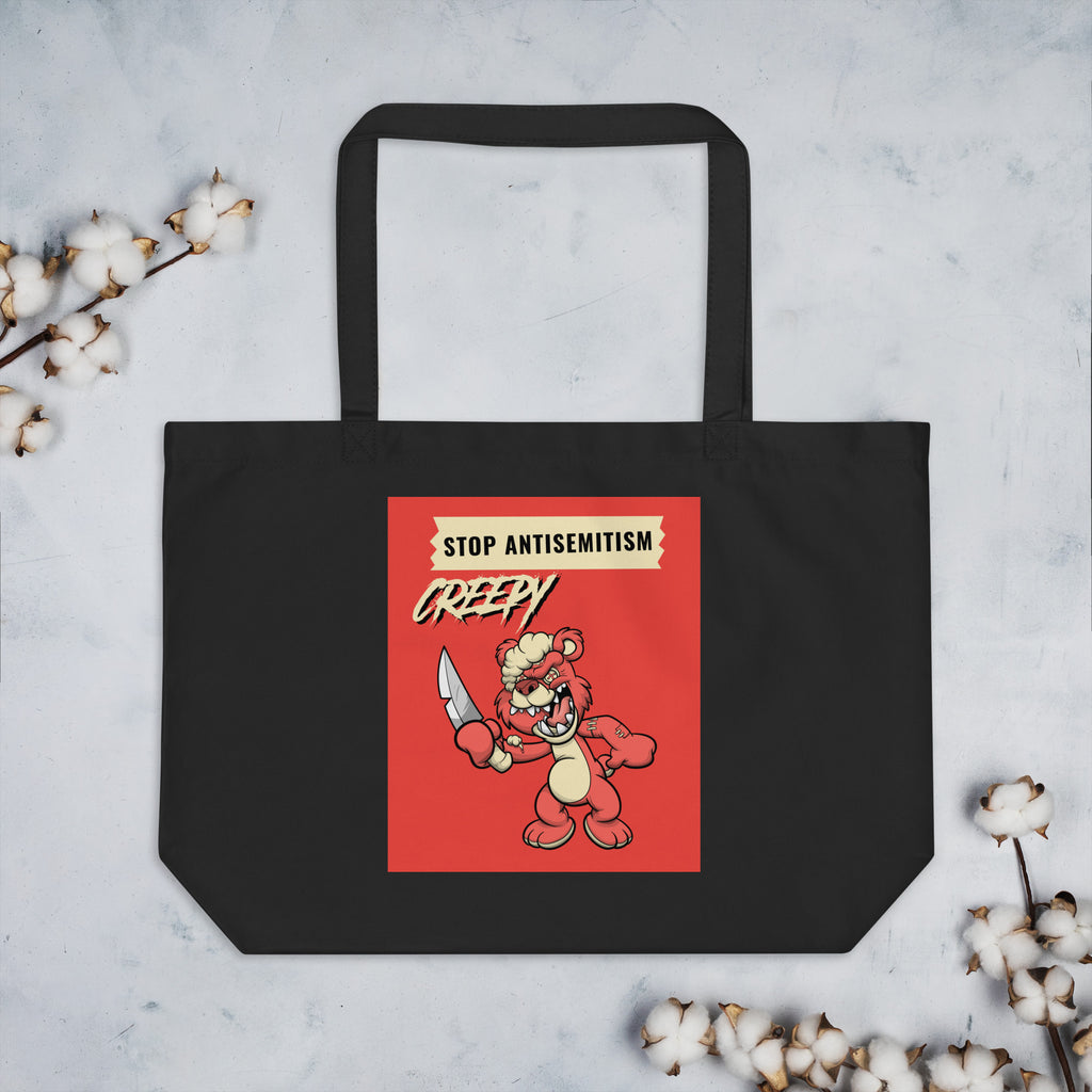 Horror Movie | Antisemitism | Large Organic Tote Bag Jouparty