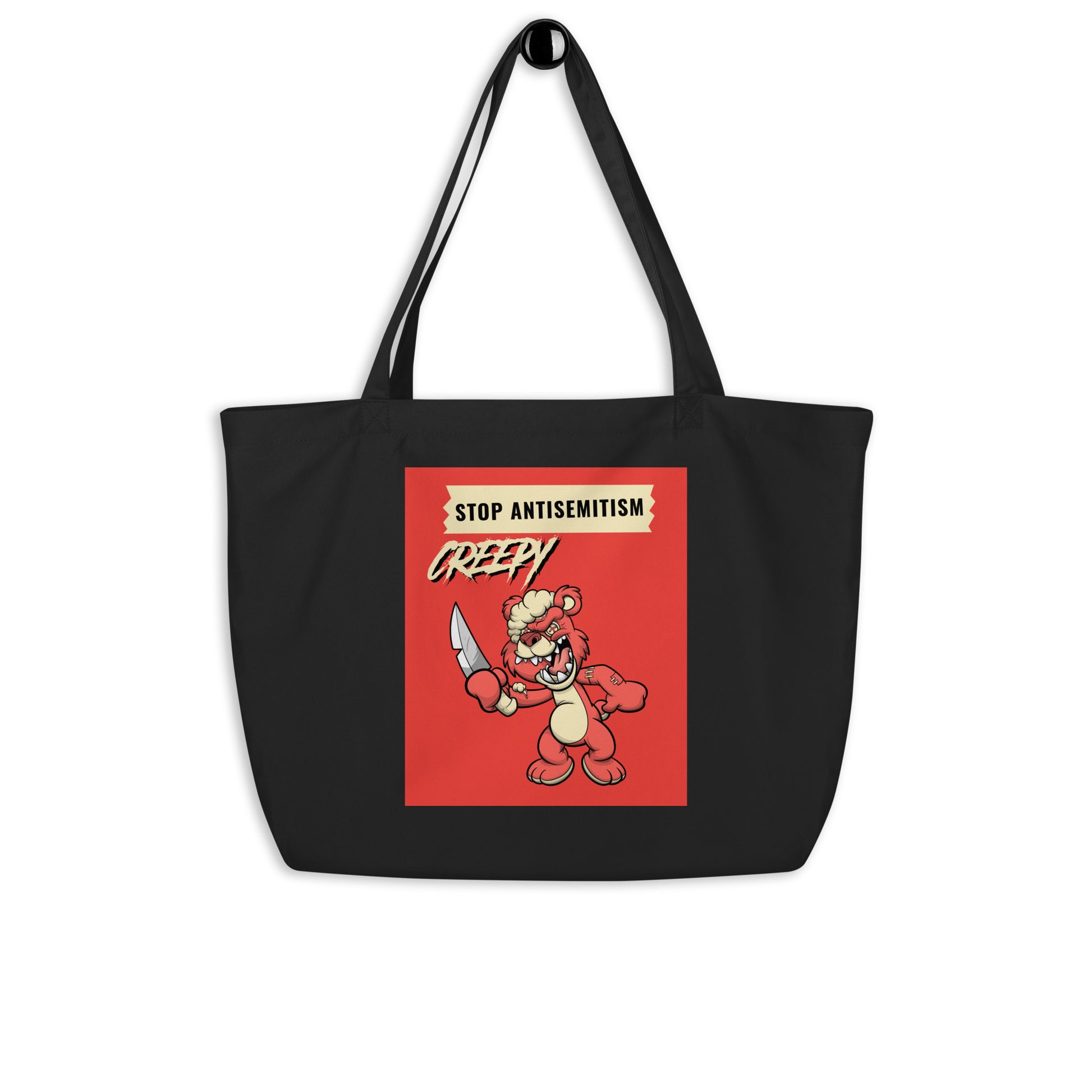 Horror Movie | Antisemitism | Large Organic Tote Bag Jouparty