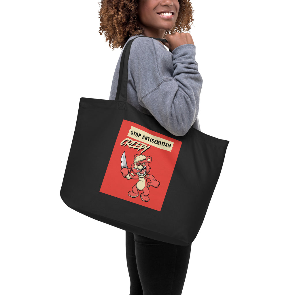 Horror Movie | Antisemitism | Large Organic Tote Bag Jouparty