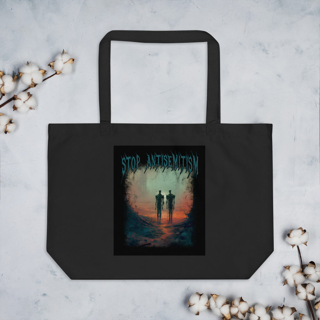 Horror Movie | Antisemitism | Large Organic Tote Bag Jouparty