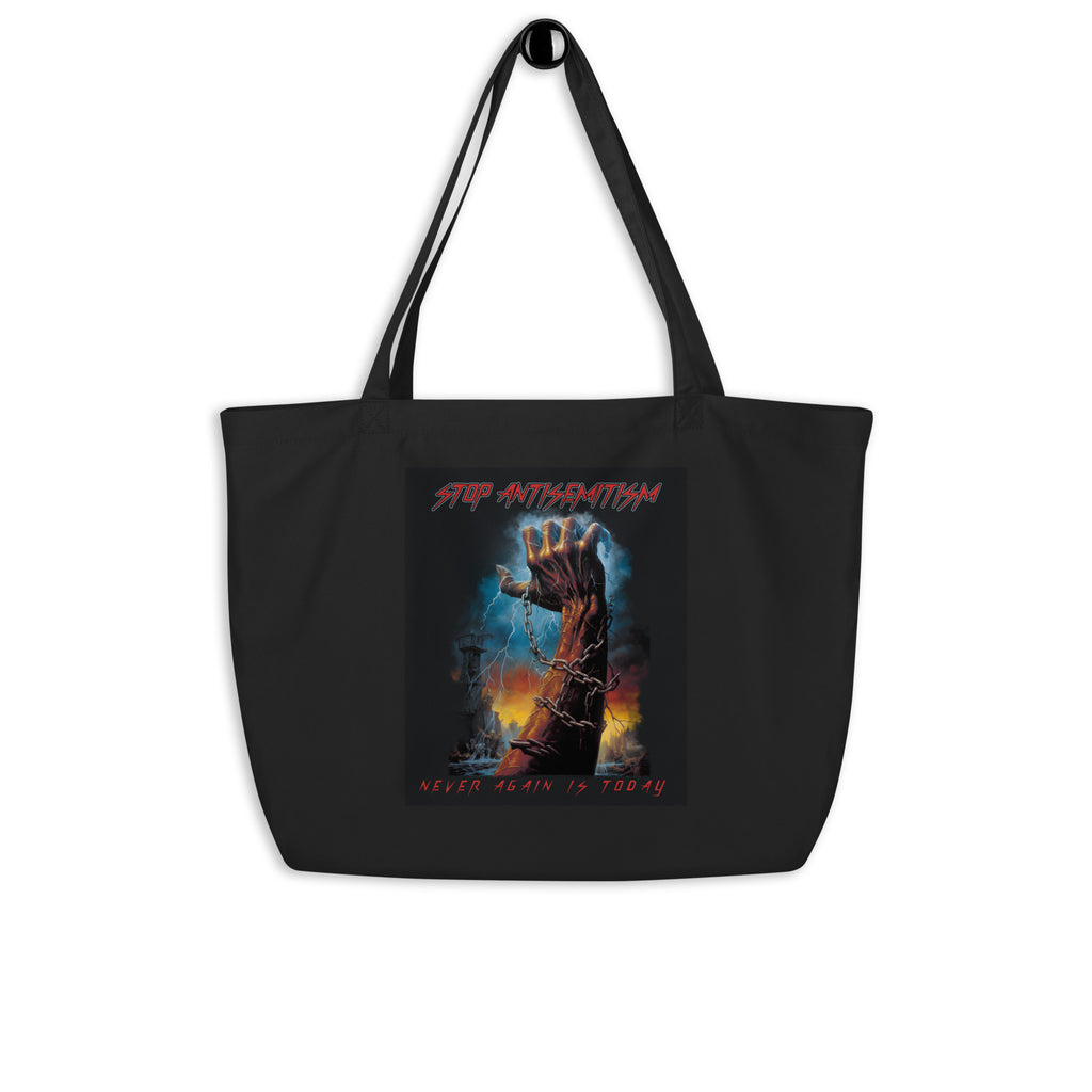 Horror Movie | Antisemitism | Large Organic Tote Bag Jouparty
