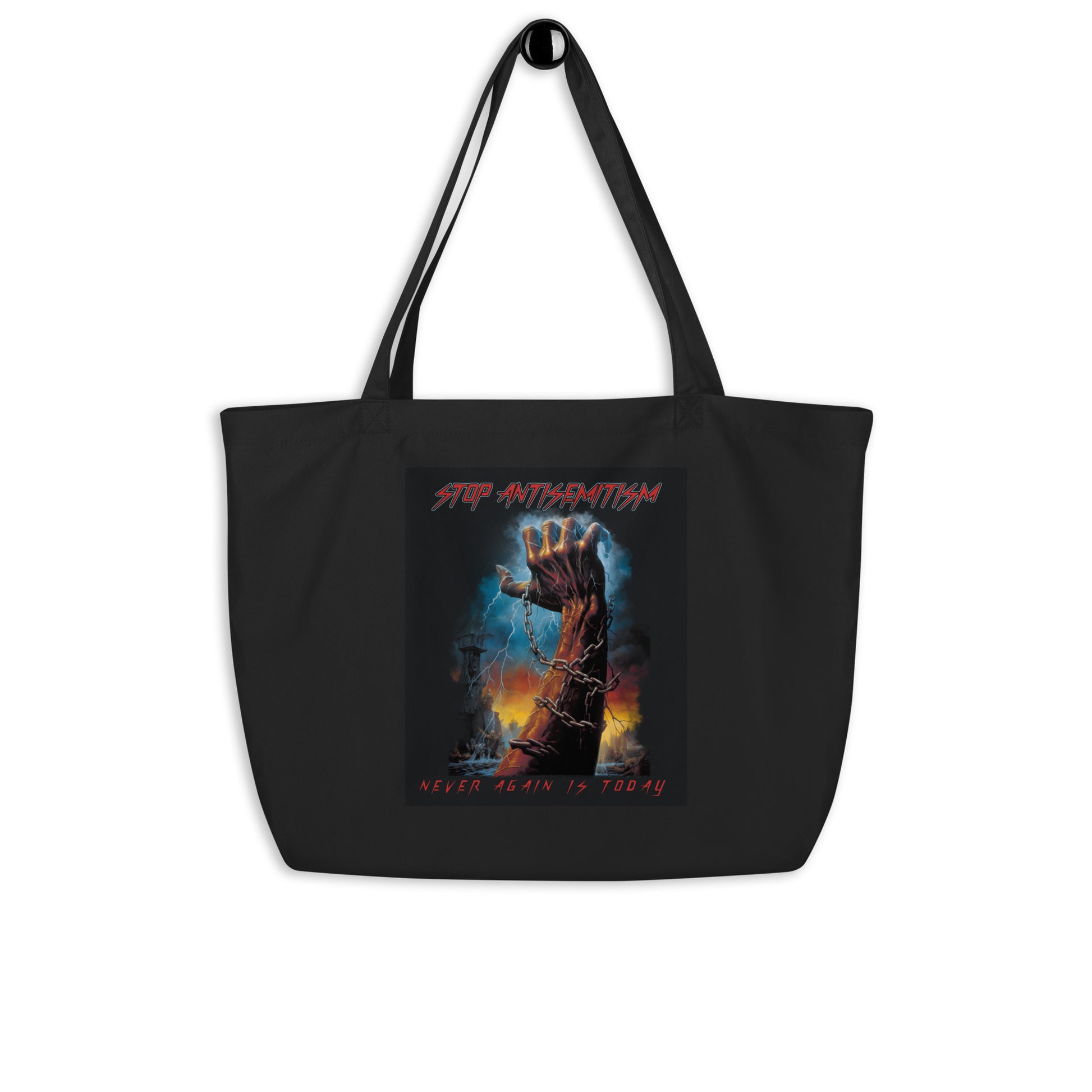 Horror Movie | Antisemitism | Large Organic Tote Bag Jouparty