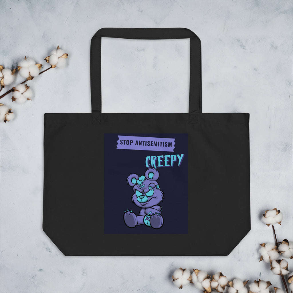 Horror Movie | Antisemitism | Large Organic Tote Bag Jouparty