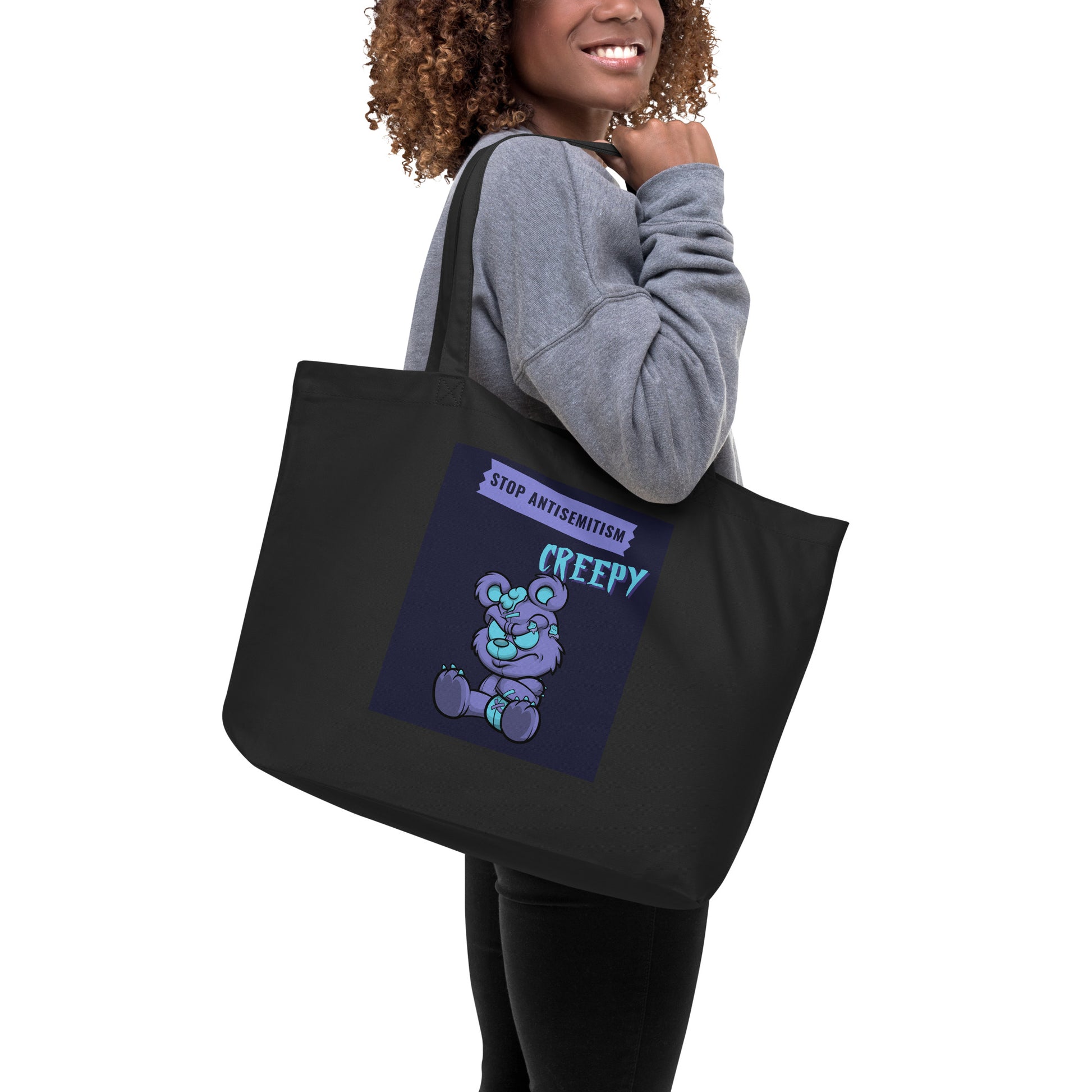 Horror Movie | Antisemitism | Large Organic Tote Bag Jouparty