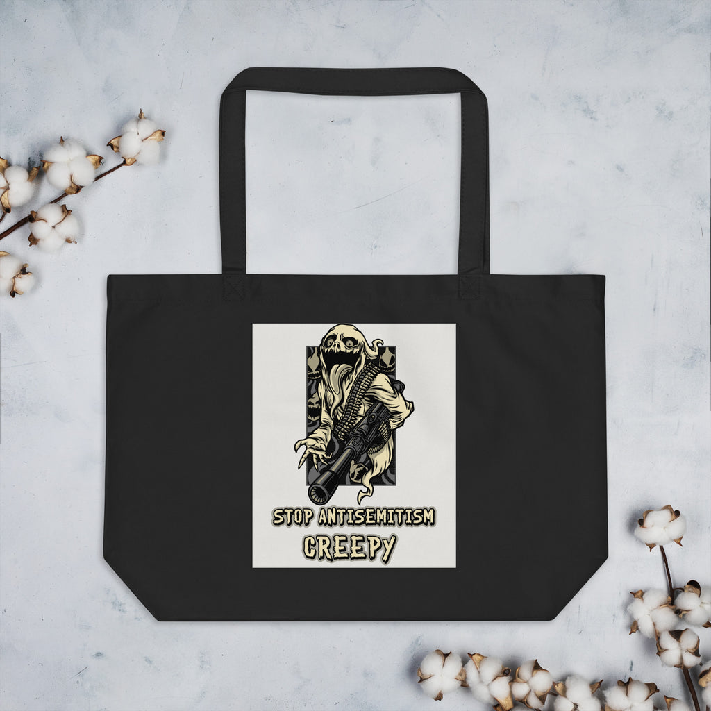 Horror Movie | Antisemitism | Large Organic Tote Bag Jouparty