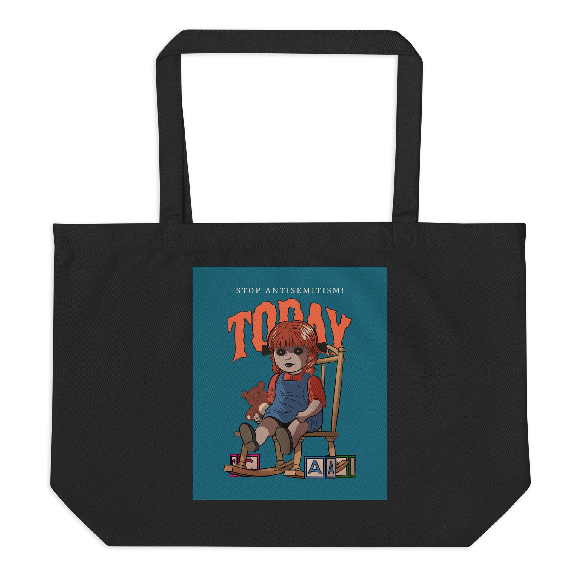 Horror Movie | Antisemitism | Large Organic Tote Bag