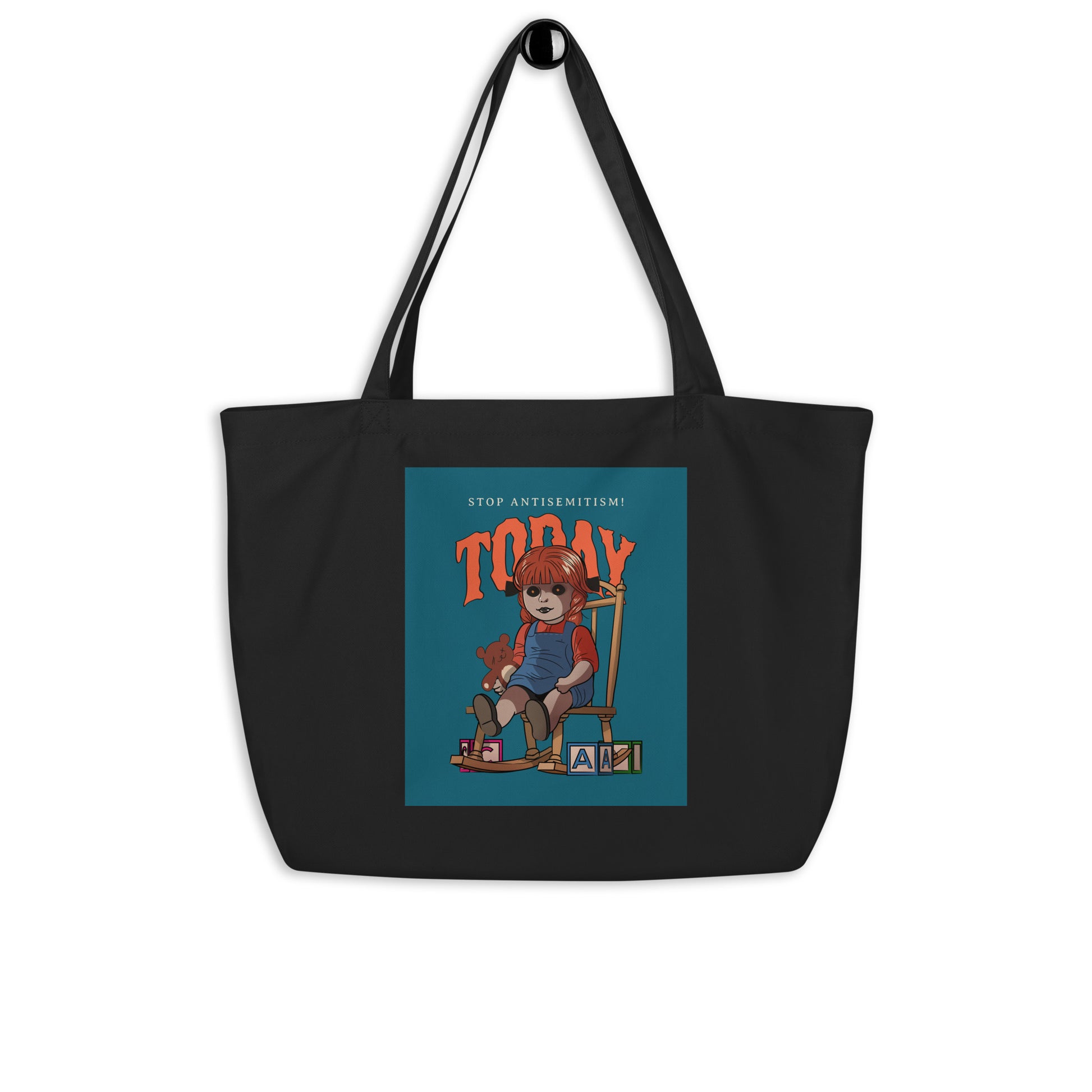 Horror Movie | Antisemitism | Large Organic Tote Bag