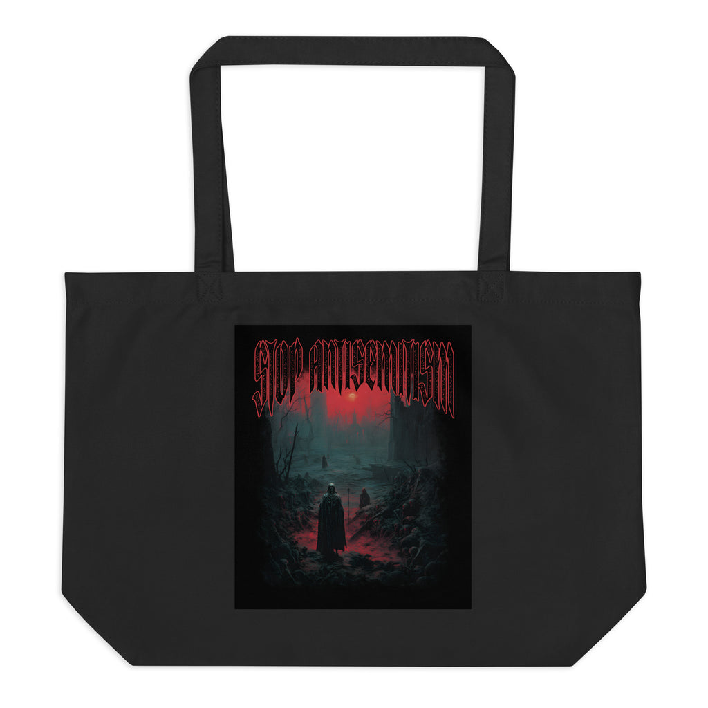Horror Movie | Antisemitism | Large Organic Tote Bag Jouparty